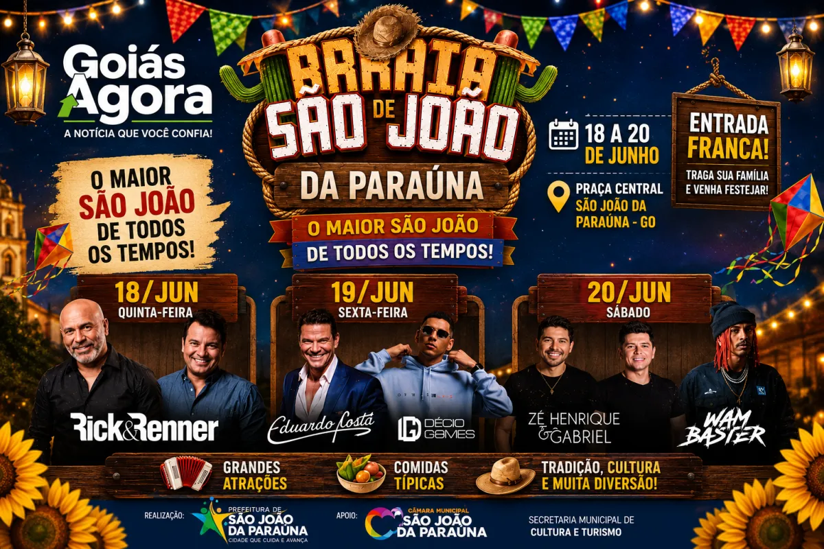 Arraiá São João da Paraúna 2026 promete ser o maior de todos os tempos